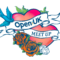 OpenUK Meetup logo. Heart in a tattoo style with a banner across it reading OpenUK Meetup